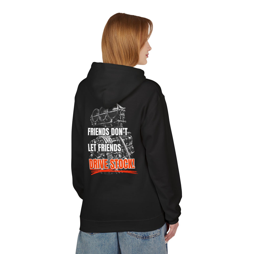 Box Performance Hoodie - "Friends Don’t Let Friends Drive Stock" Drag Racing Engine Graphic