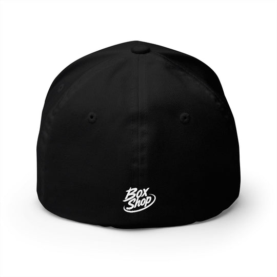 Box Performance Flexfit Embroidered Hat with Piston Logo — Closed‑Back Hat
