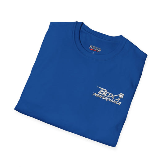 Box Performance Shop Softstyle Tee Shirt Design with Blower Logo on Back