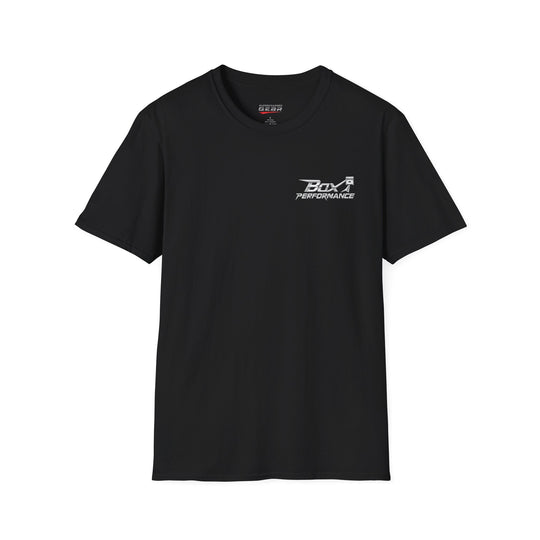 Box Performance Shop Softstyle Tee Shirt Design with Blower Logo on Back