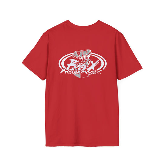 Box Performance Shop Softstyle Tee Shirt Design with Blower Logo on Back
