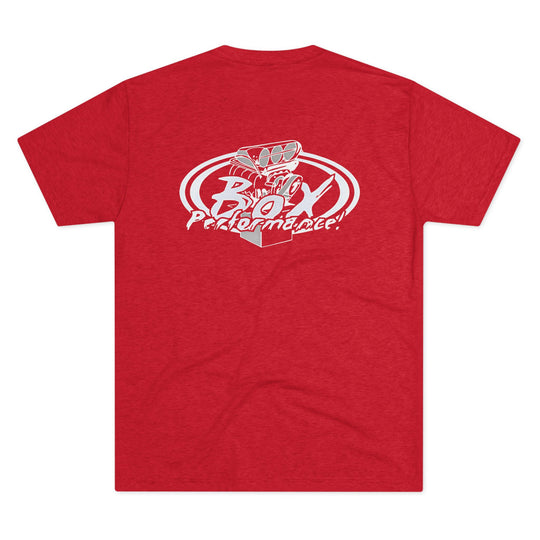 Box Performance Tri Blend Tee with Classic Blower Logo on Back