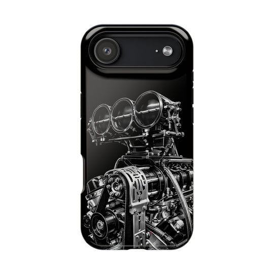 Engine V8 Black Magnetic Impact-Resistant Phone Case