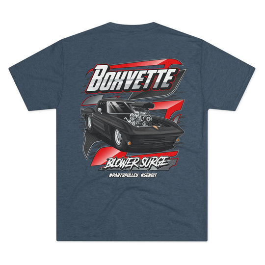 Pro Street Corvette Blower Surge Tri - Blend T‑Shirt - Boxvette