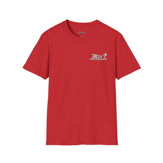 Box Performance Shop Softstyle Tee Shirt Design with Blower Logo on Back