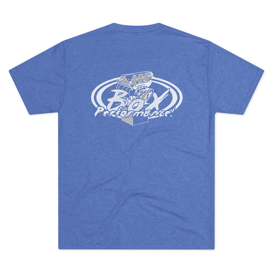 Box Performance Tri Blend Tee with Classic Blower Logo on Back