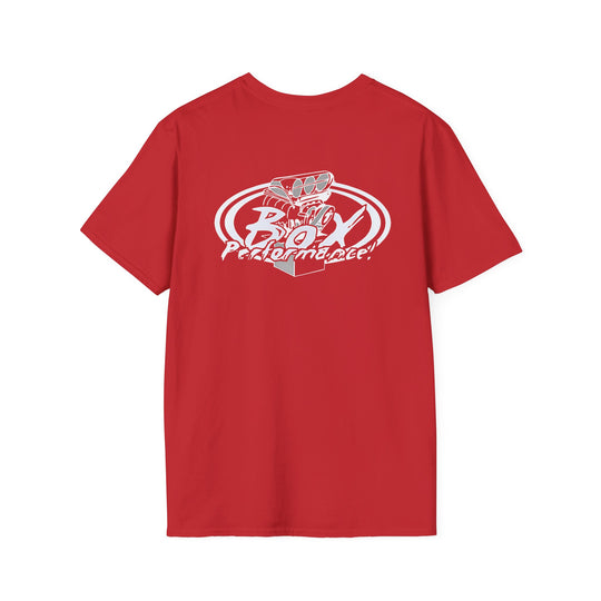 Box Performance Shop Softstyle Tee Shirt Design with Blower Logo on Back