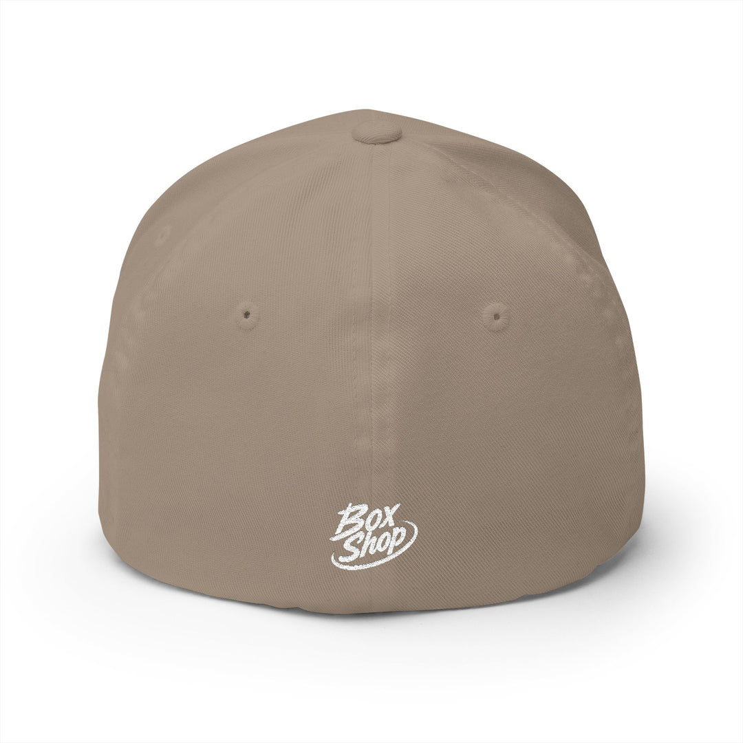 Box Performance Flexfit Embroidered Hat with Piston Logo — Closed‑Back Hat