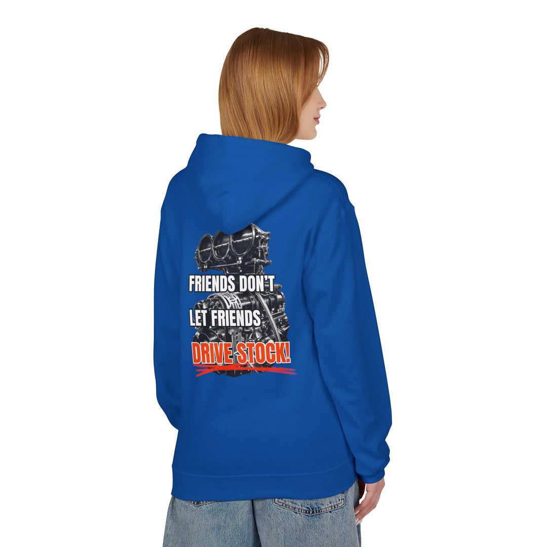 Box Performance Hoodie - "Friends Don’t Let Friends Drive Stock" Drag Racing Engine Graphic