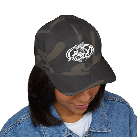 Flex Fit Embroidered 'Original Box Performance' Logo Hat Structured Closed-Back