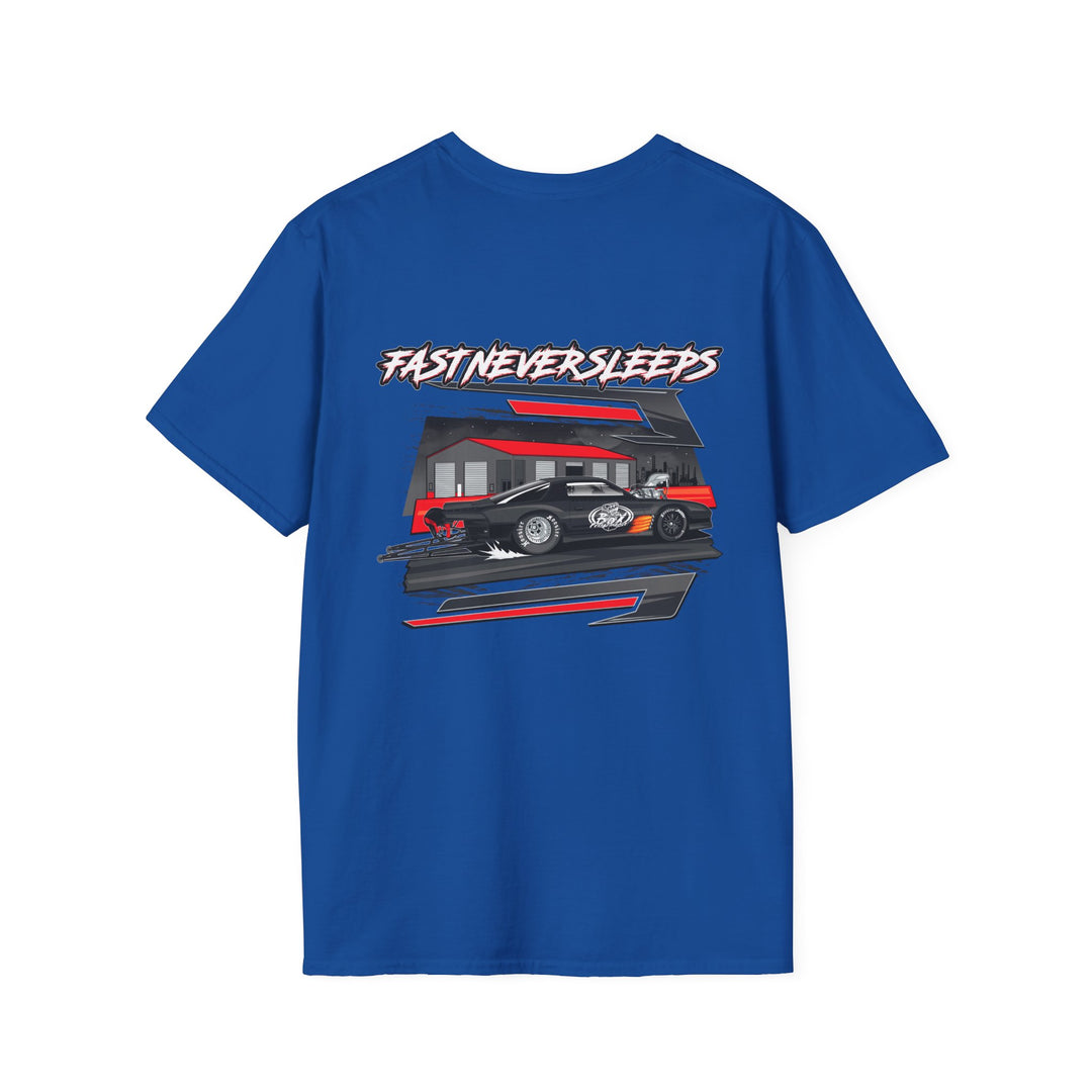 Fast Never Sleeps Cotton Tee - from the Box Performance Collection by Supercharged Gear