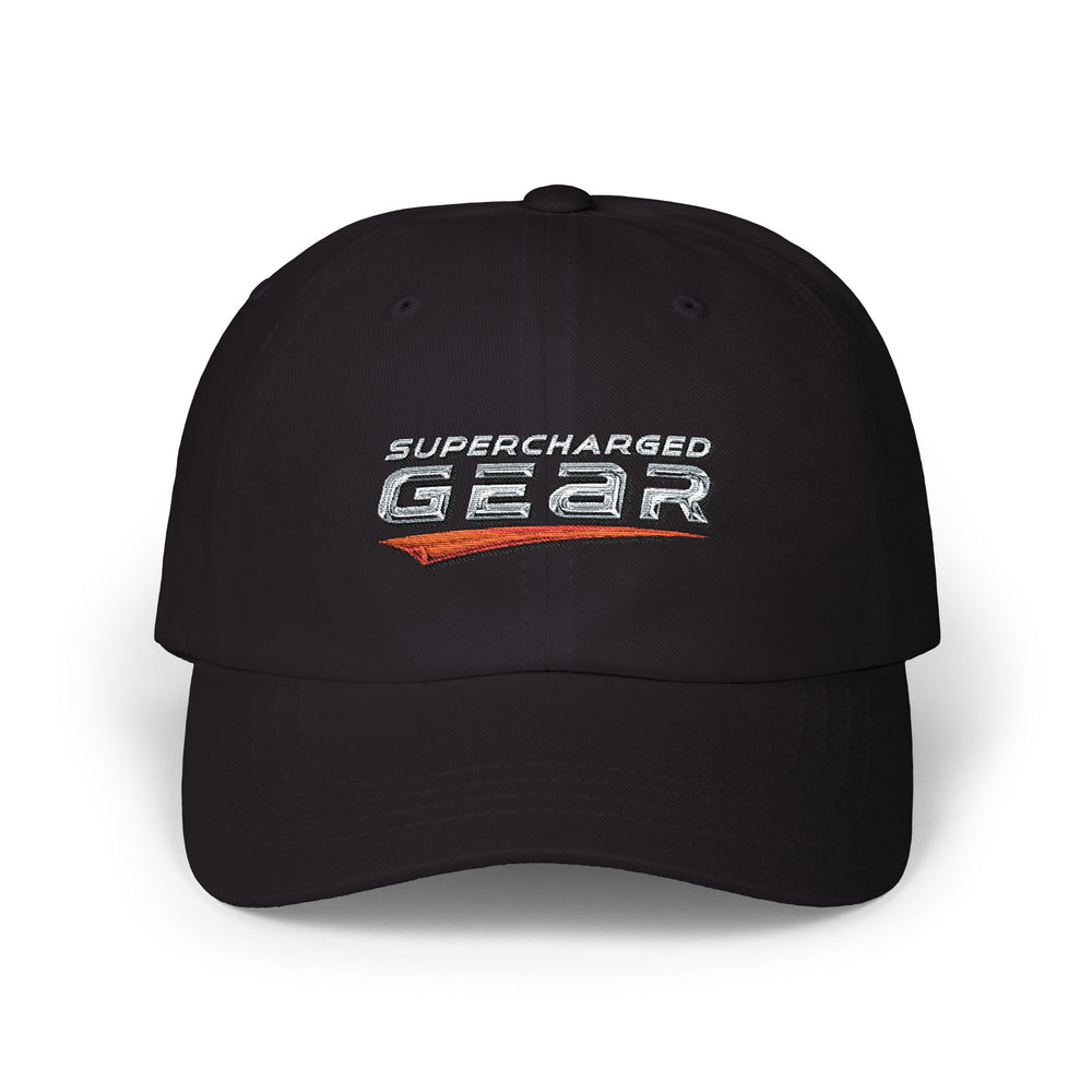 Supercharged Gear Logo Dad Cap — Racing-Inspired Embroidered Baseball Hat