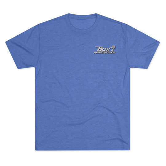 Box Performance Tri Blend Tee with Classic Blower Logo on Back