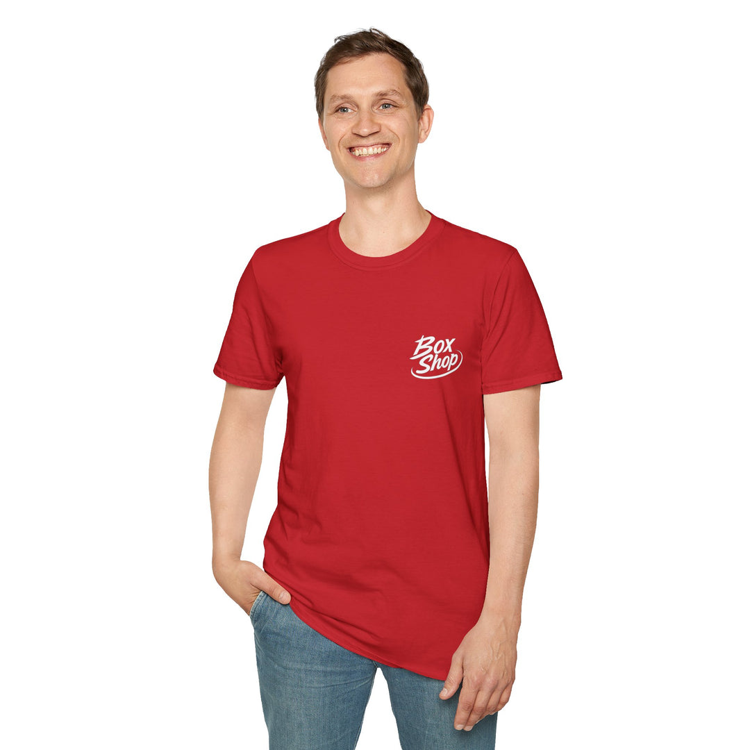 Box Performance Shop Softstyle Tee Shirt Design with Blower Logo on Back