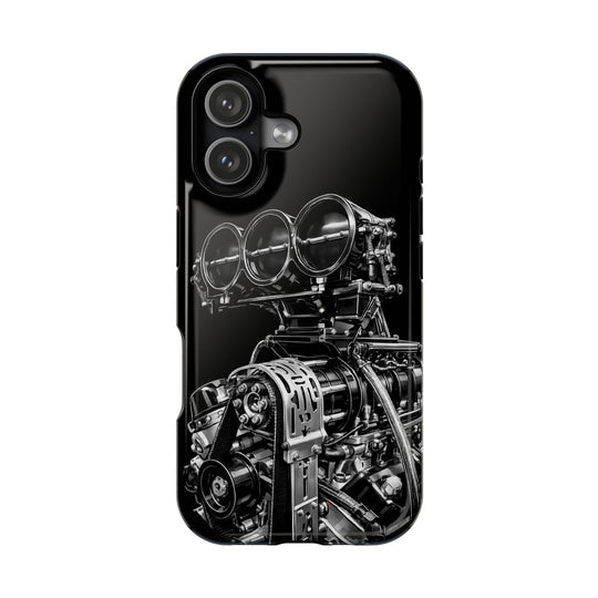 Engine V8 Black Magnetic Impact-Resistant Phone Case