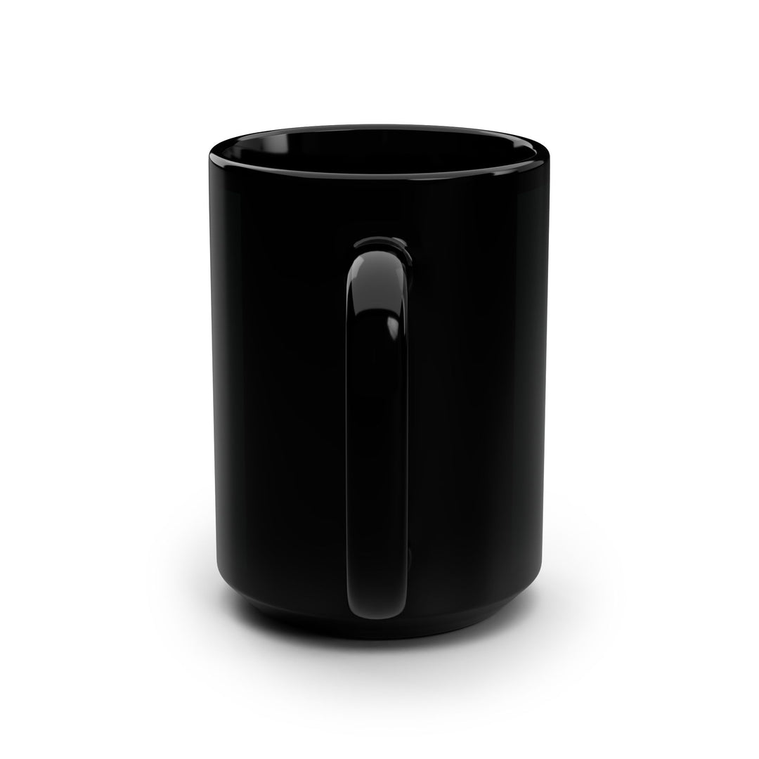 Mug - Supercharged Gear Logo with Drag Car Scene - 15oz Black Mug