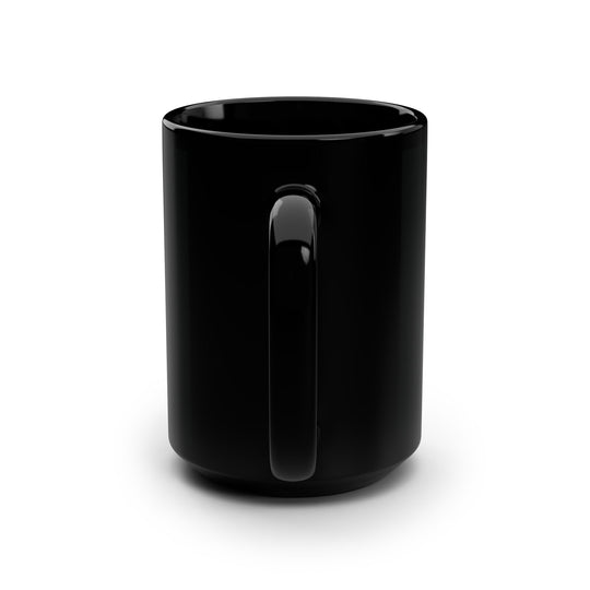 Mug - Supercharged Gear Logo with Drag Car Scene - 15oz Black Mug