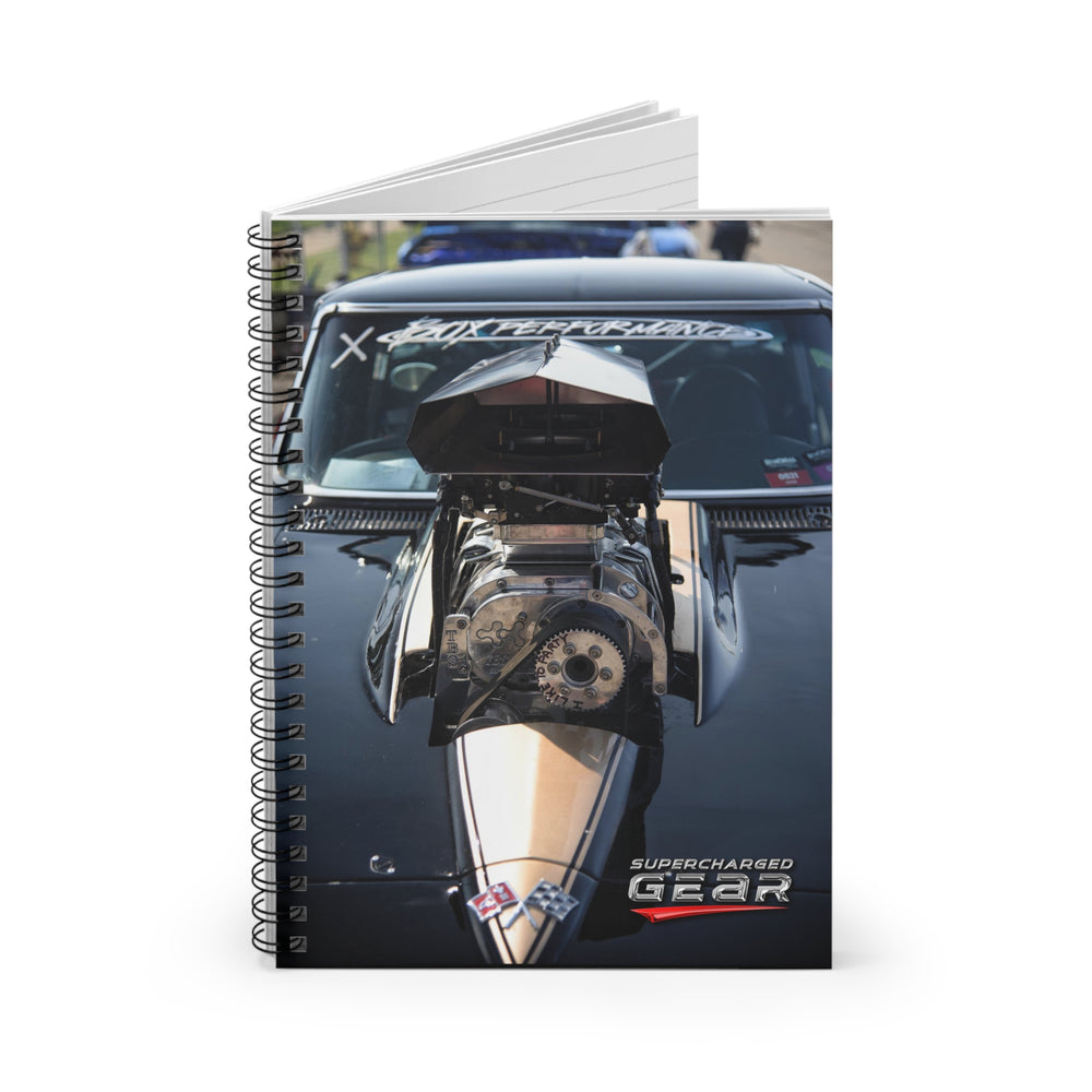 Supercharged Gear Spiral 6 x 8 Notebook – Boxvette “I like to Party” Edition 59 Sheets