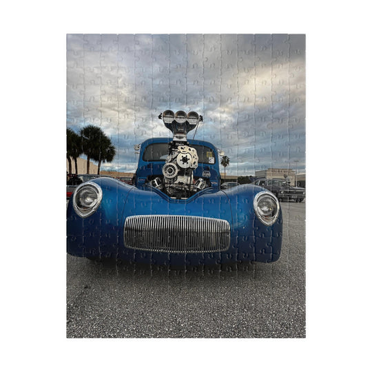 Supercharged Gear Hot Rod Car Puzzle — 110 or 252 Piece Jigsaw for Car Enthusiasts