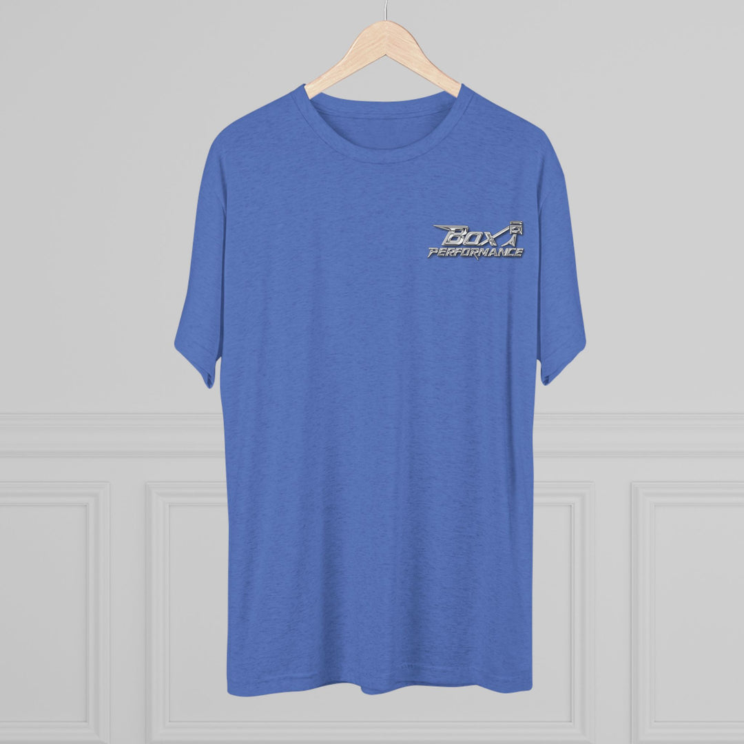 Box Performance Tri Blend Tee with Classic Blower Logo on Back