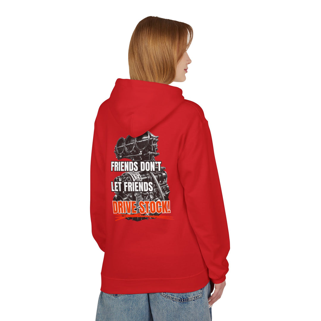 Box Performance Hoodie - "Friends Don’t Let Friends Drive Stock" Drag Racing Engine Graphic