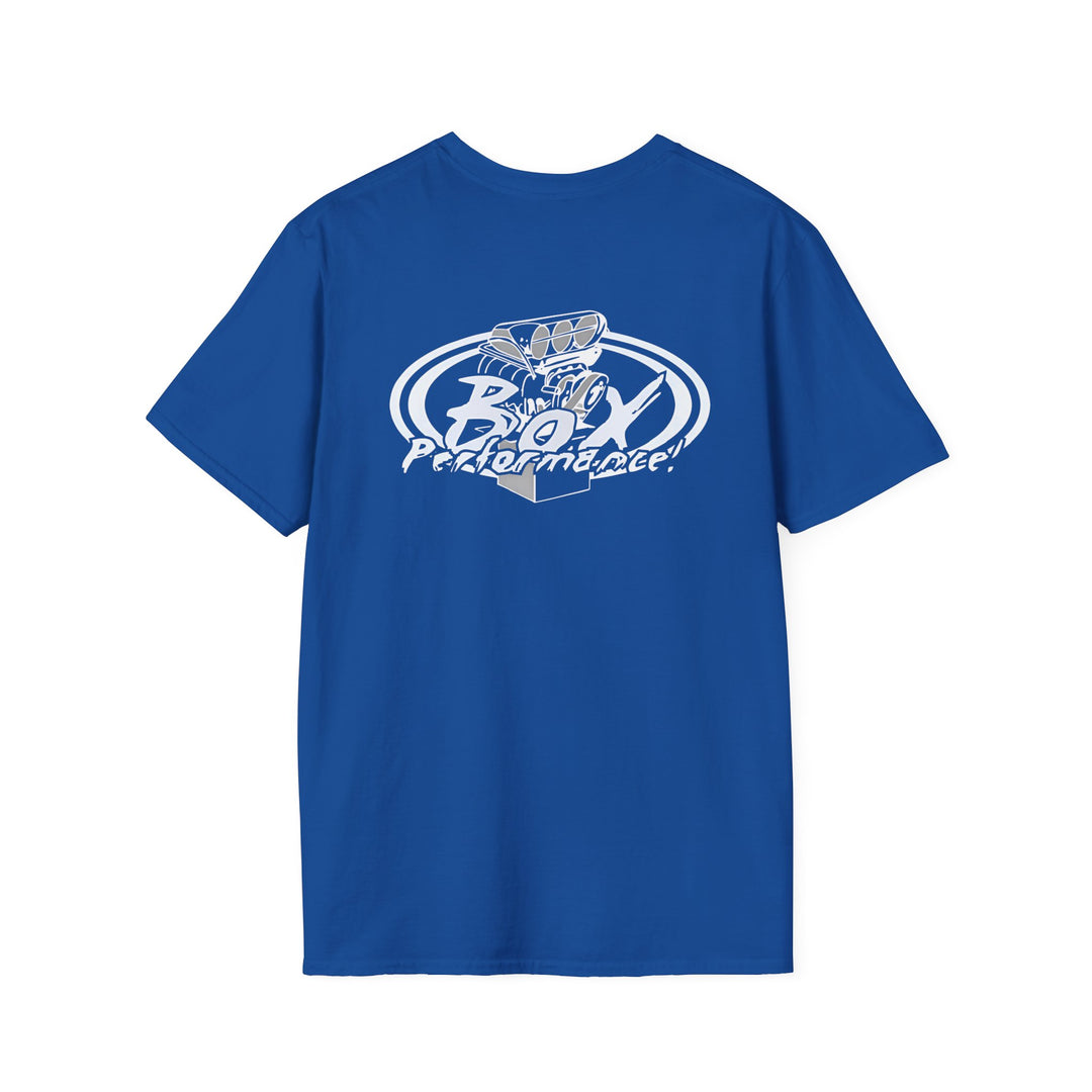 Box Performance Shop Softstyle Tee Shirt Design with Blower Logo on Back