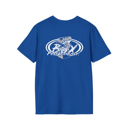 Box Performance Shop Softstyle Tee Shirt Design with Blower Logo on Back