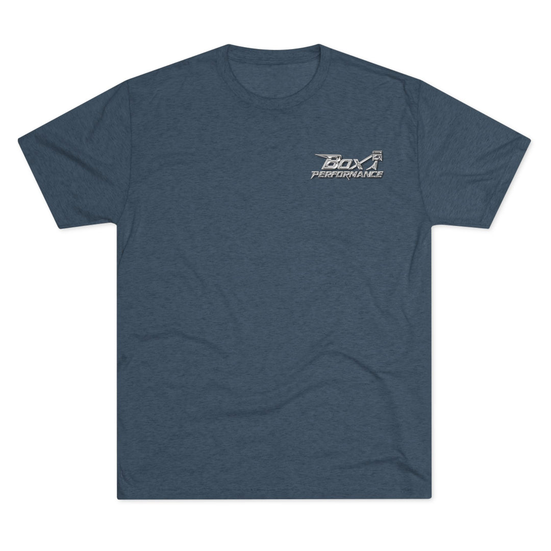 Box Performance Tri Blend Tee with Classic Blower Logo on Back