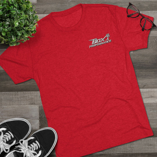 Box Performance Tri Blend Tee with Classic Blower Logo on Back