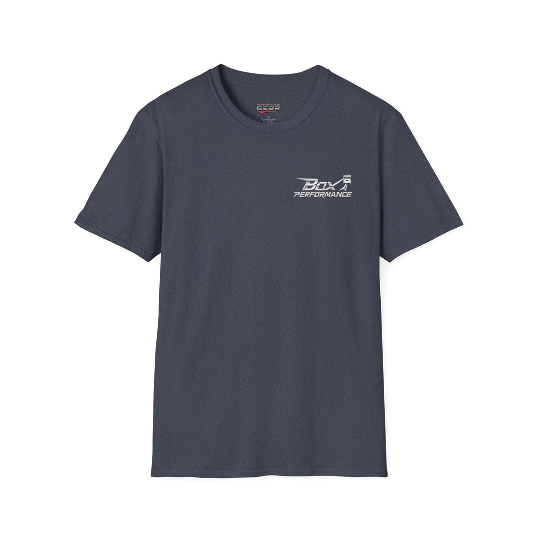 Box Performance Shop Softstyle Tee Shirt Design with Blower Logo on Back