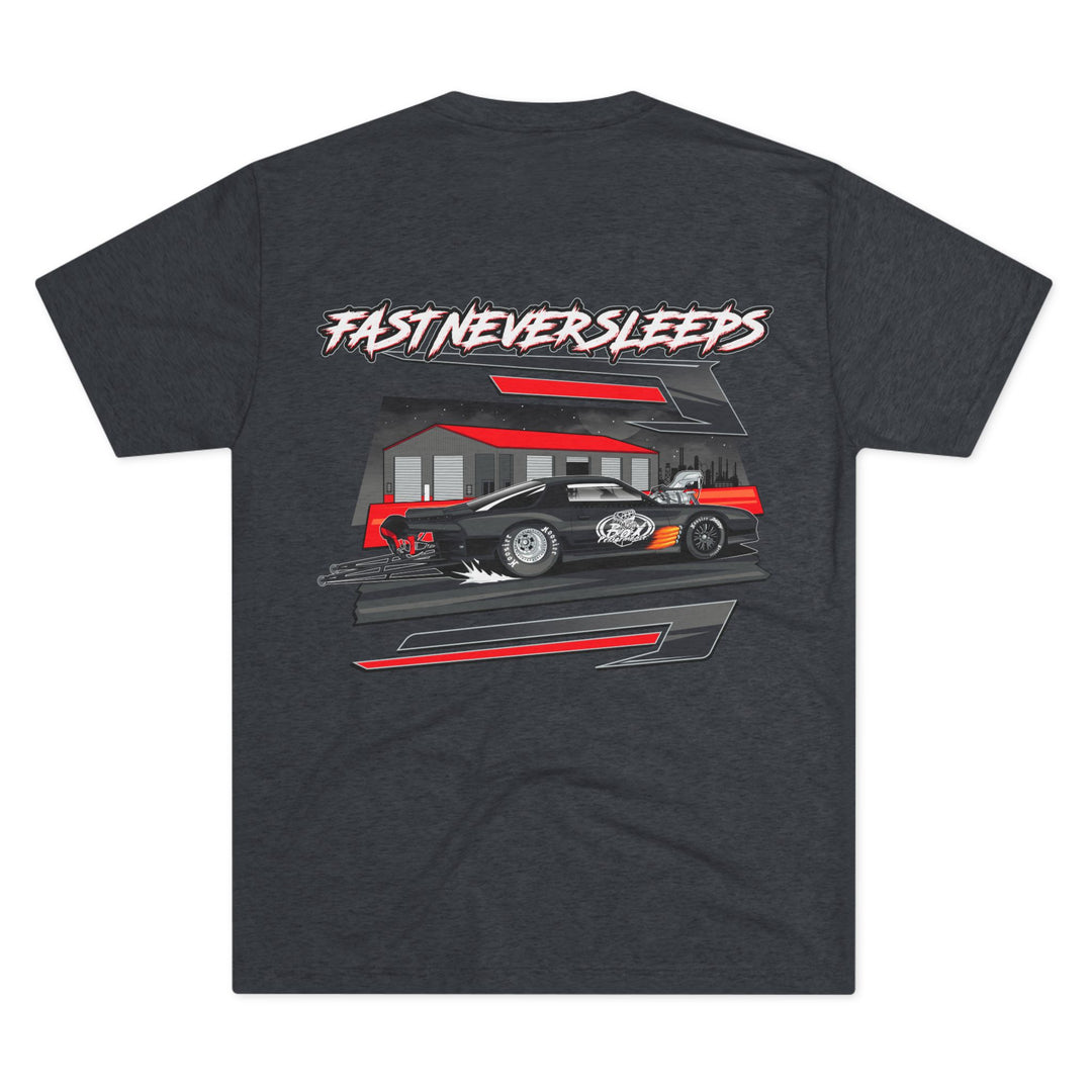 Fast Never Sleeps TRI BLEND Tee– for the Box Performance Collection from Supercharged Gear