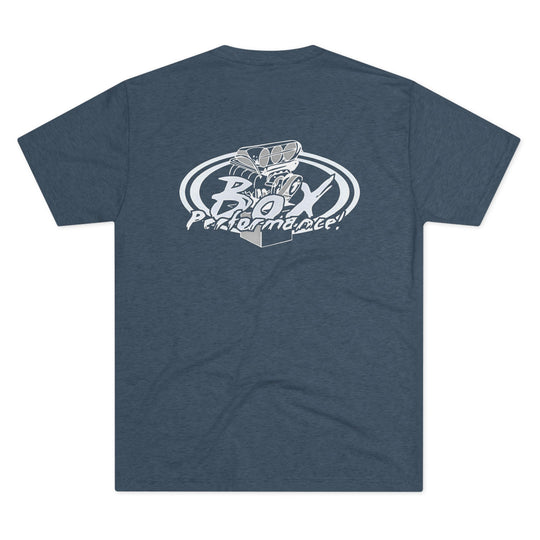 Box Performance Tri Blend Tee with Classic Blower Logo on Back