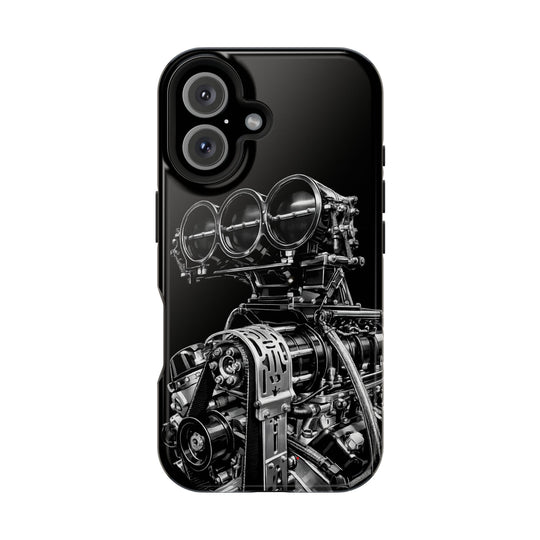 Engine V8 Black Magnetic Impact-Resistant Phone Case