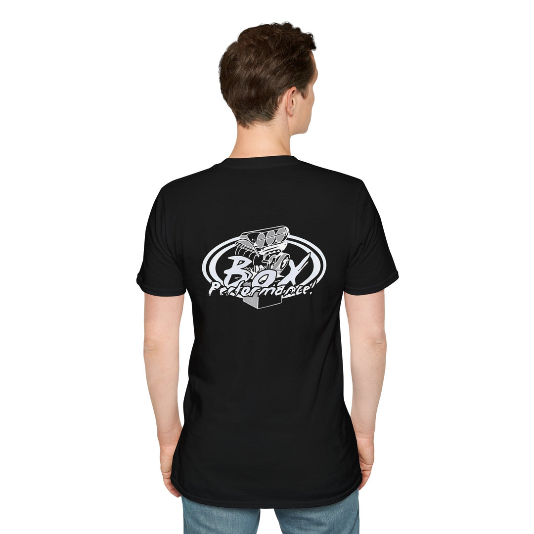 Box Performance Shop Softstyle Tee Shirt Design with Blower Logo on Back
