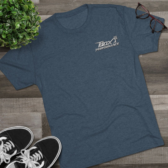 Box Performance Tri Blend Tee with Classic Blower Logo on Back