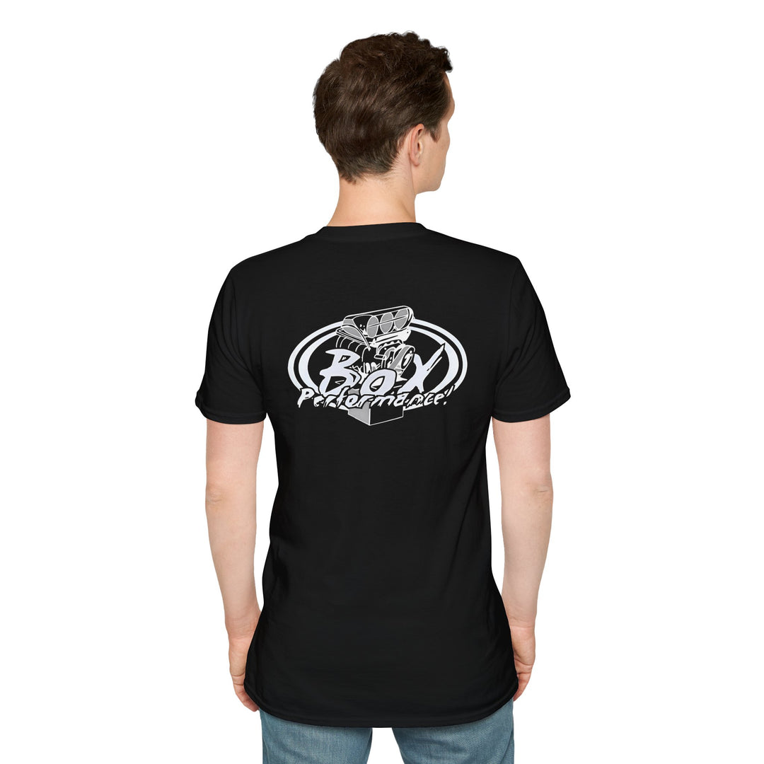 Box Performance Shop Softstyle Tee Shirt Design with Blower Logo on Back