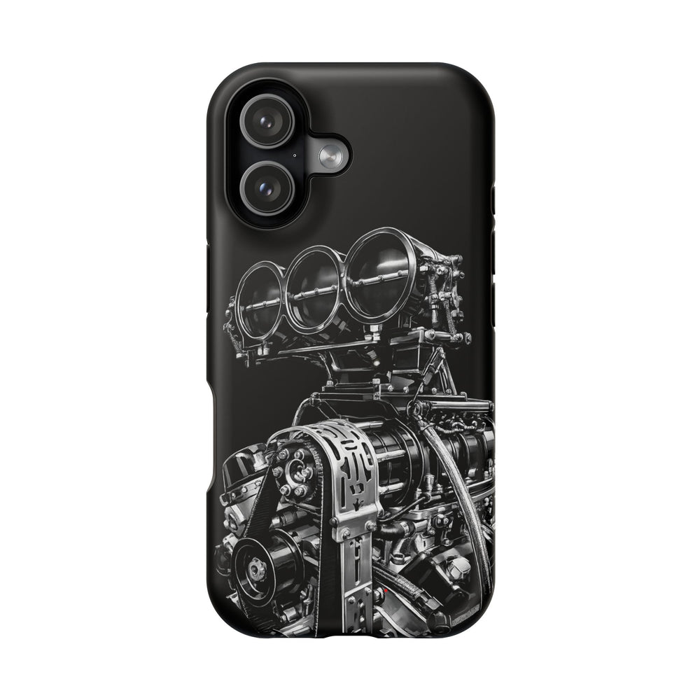 Engine V8 Black Magnetic Impact-Resistant Phone Case