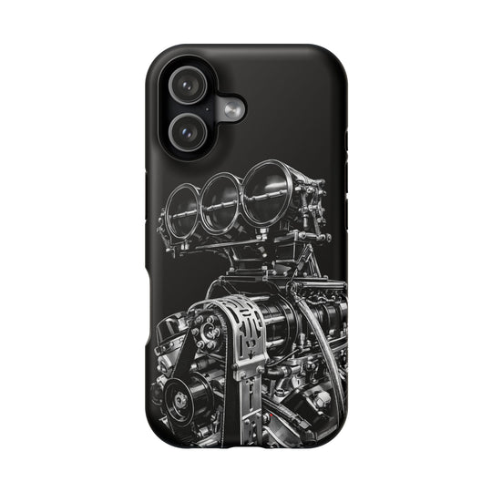 Engine V8 Black Magnetic Impact-Resistant Phone Case