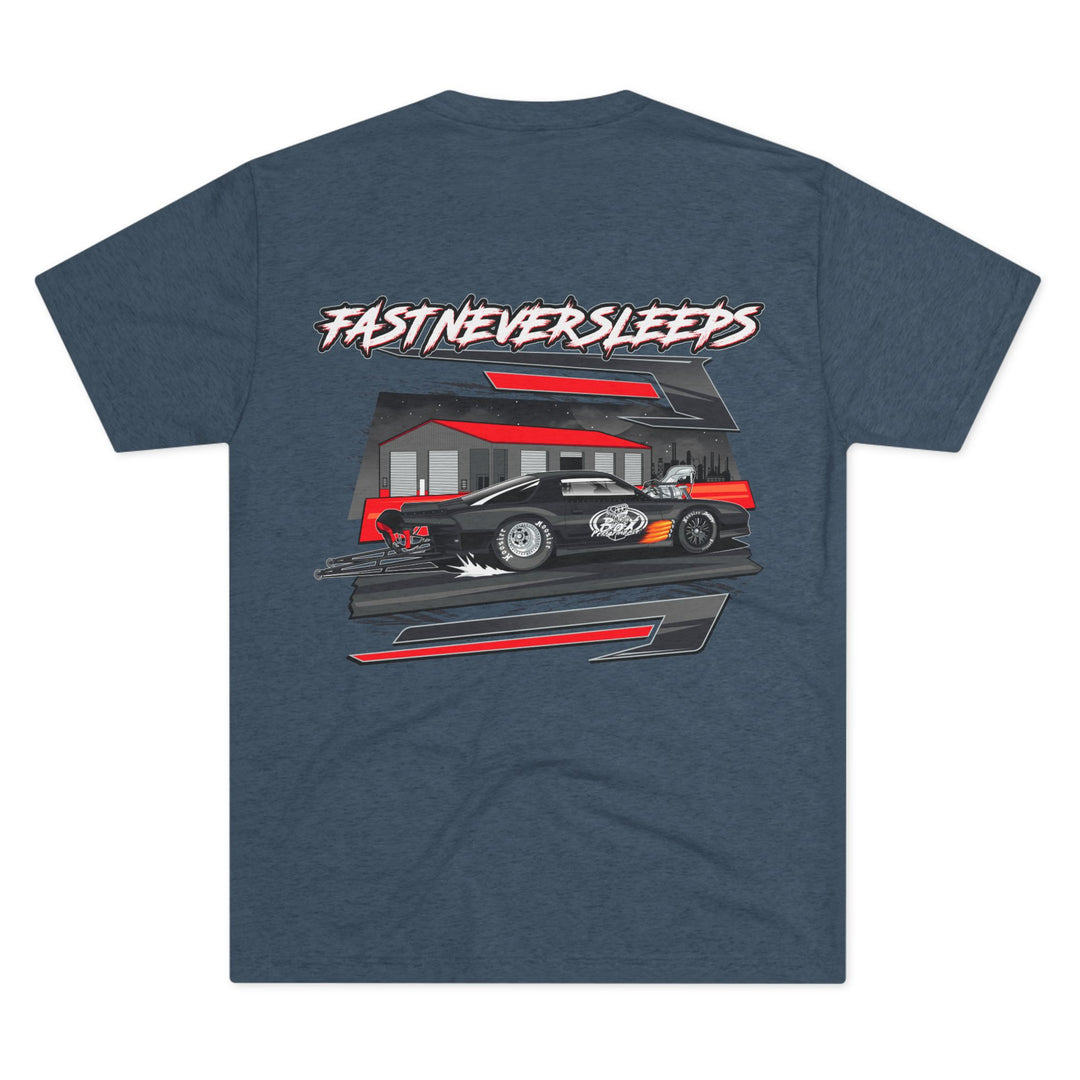 Fast Never Sleeps TRI BLEND Tee– for the Box Performance Collection from Supercharged Gear