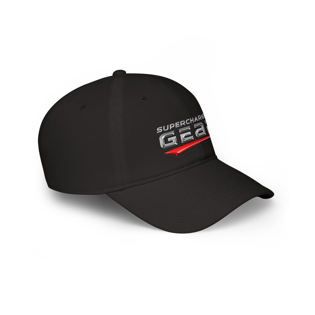 Supercharged Gear Logo Low Profile Baseball Cap — Racing-Inspired