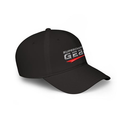 Supercharged Gear Logo Low Profile Baseball Cap — Racing-Inspired