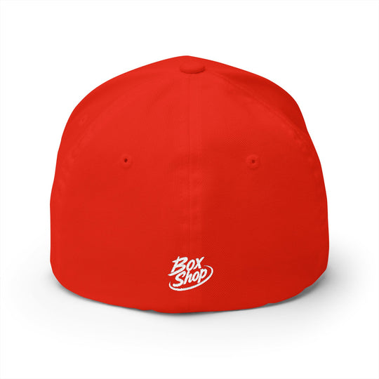 Box Performance Flexfit Embroidered Hat with Piston Logo — Closed‑Back Hat