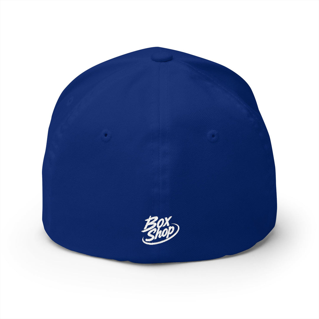 Box Performance Flexfit Embroidered Hat with Piston Logo — Closed‑Back Hat