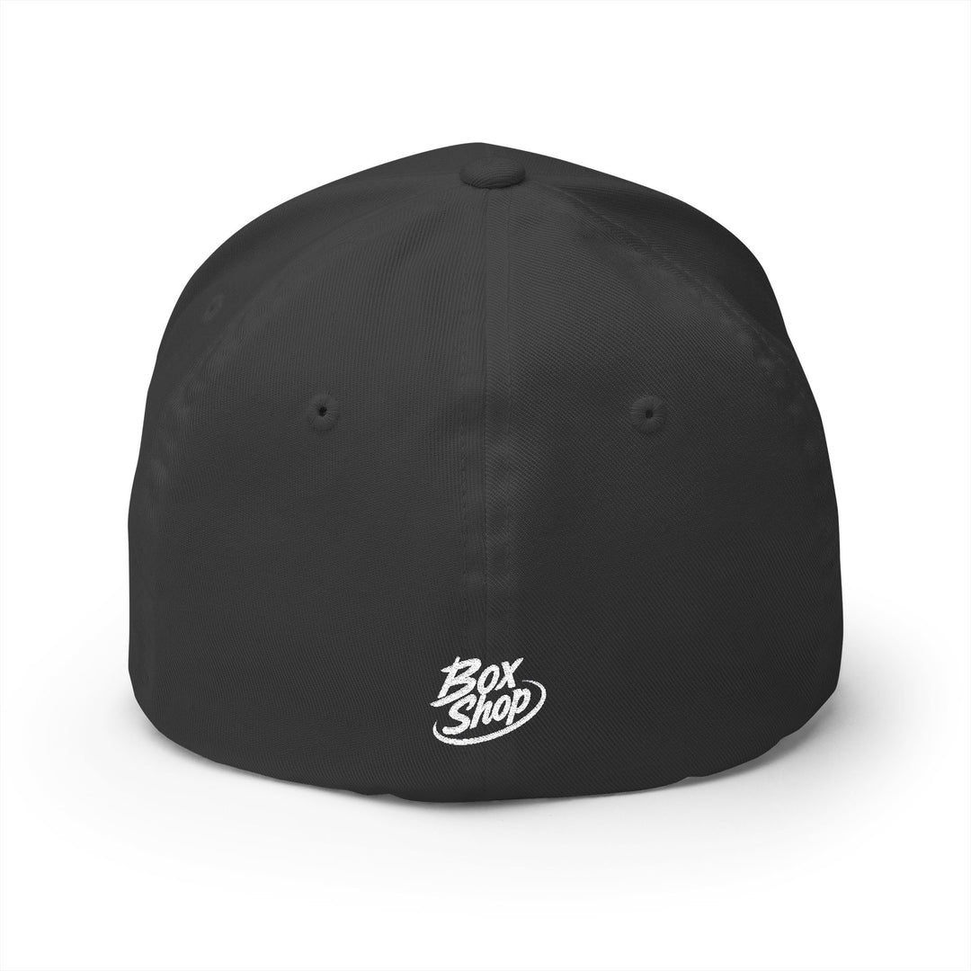 Box Performance Flexfit Embroidered Hat with Piston Logo — Closed‑Back Hat
