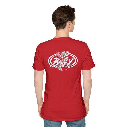 Box Performance Shop Softstyle Tee Shirt Design with Blower Logo on Back