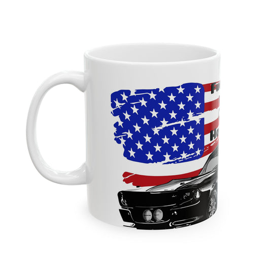Fueled by Coffee and Horsepower Mug-American Muscle Car Coffee Cup | Supercharged Fear Offi
