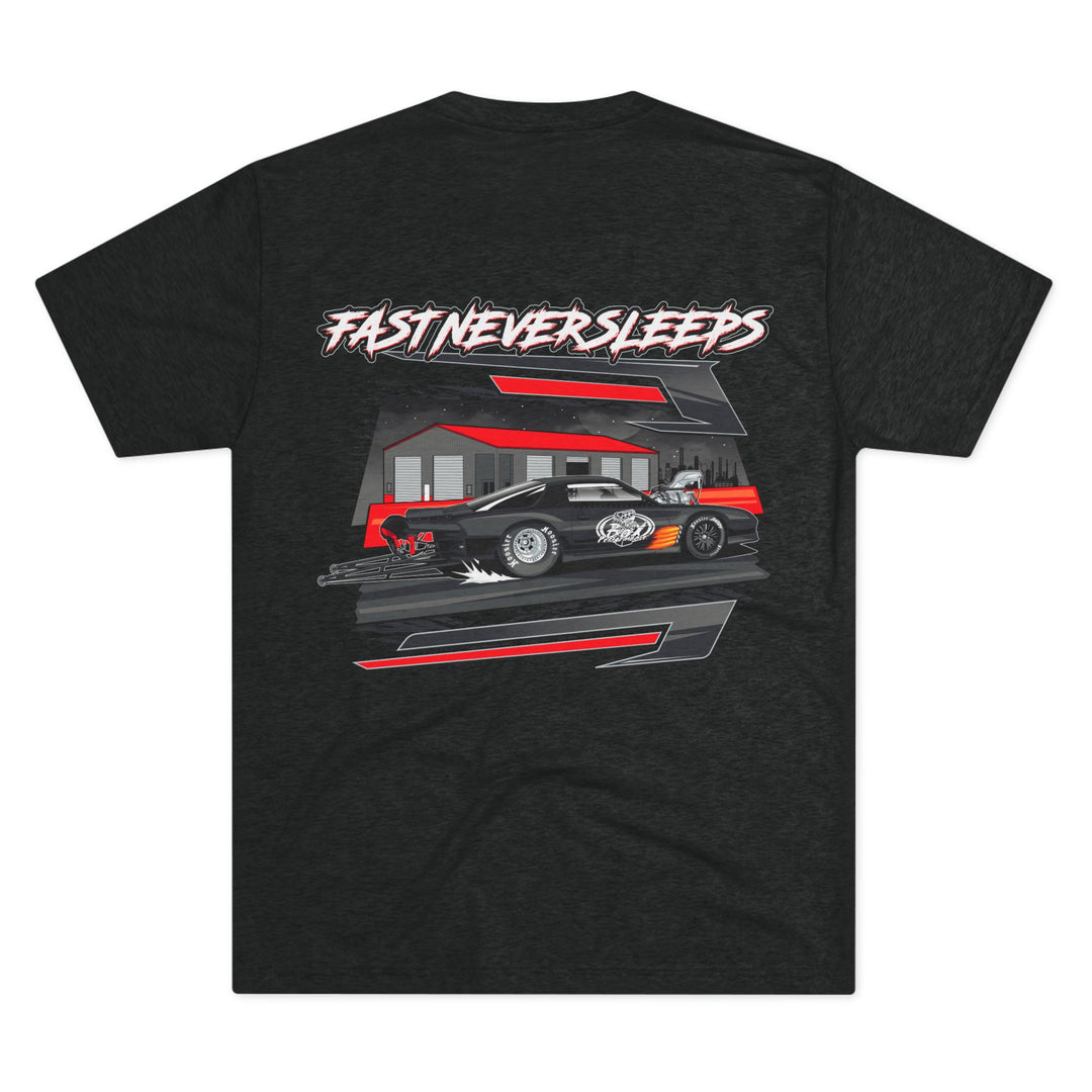 Fast Never Sleeps TRI BLEND Tee– for the Box Performance Collection from Supercharged Gear