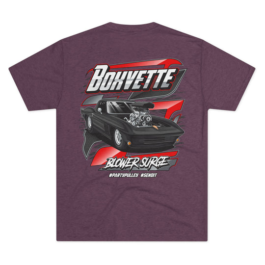 Pro Street Corvette Blower Surge Tri - Blend T‑Shirt - Boxvette