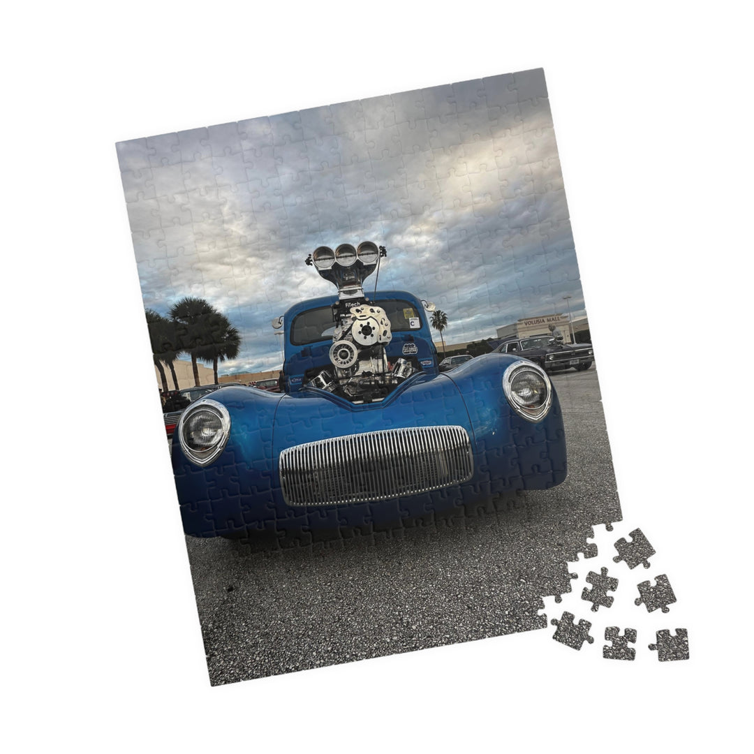 Supercharged Gear Hot Rod Car Puzzle — 110 or 252 Piece Jigsaw for Car Enthusiasts