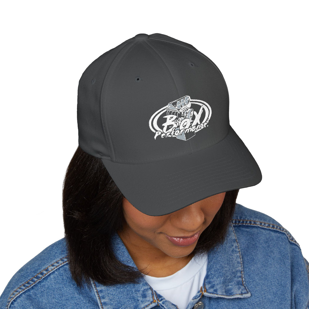 Flex Fit Embroidered 'Original Box Performance' Logo Hat Structured Closed-Back